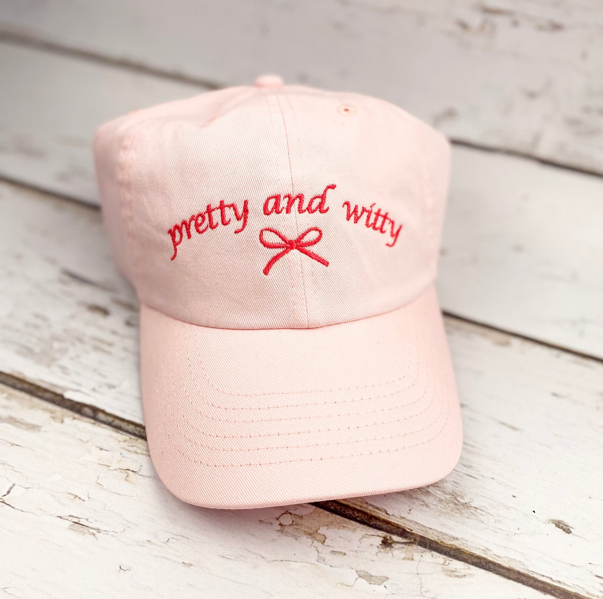 Pretty &  Witty Embroidered Dad Hat | Custom Cotton Baseball Cap | Adjustable Classic Hat