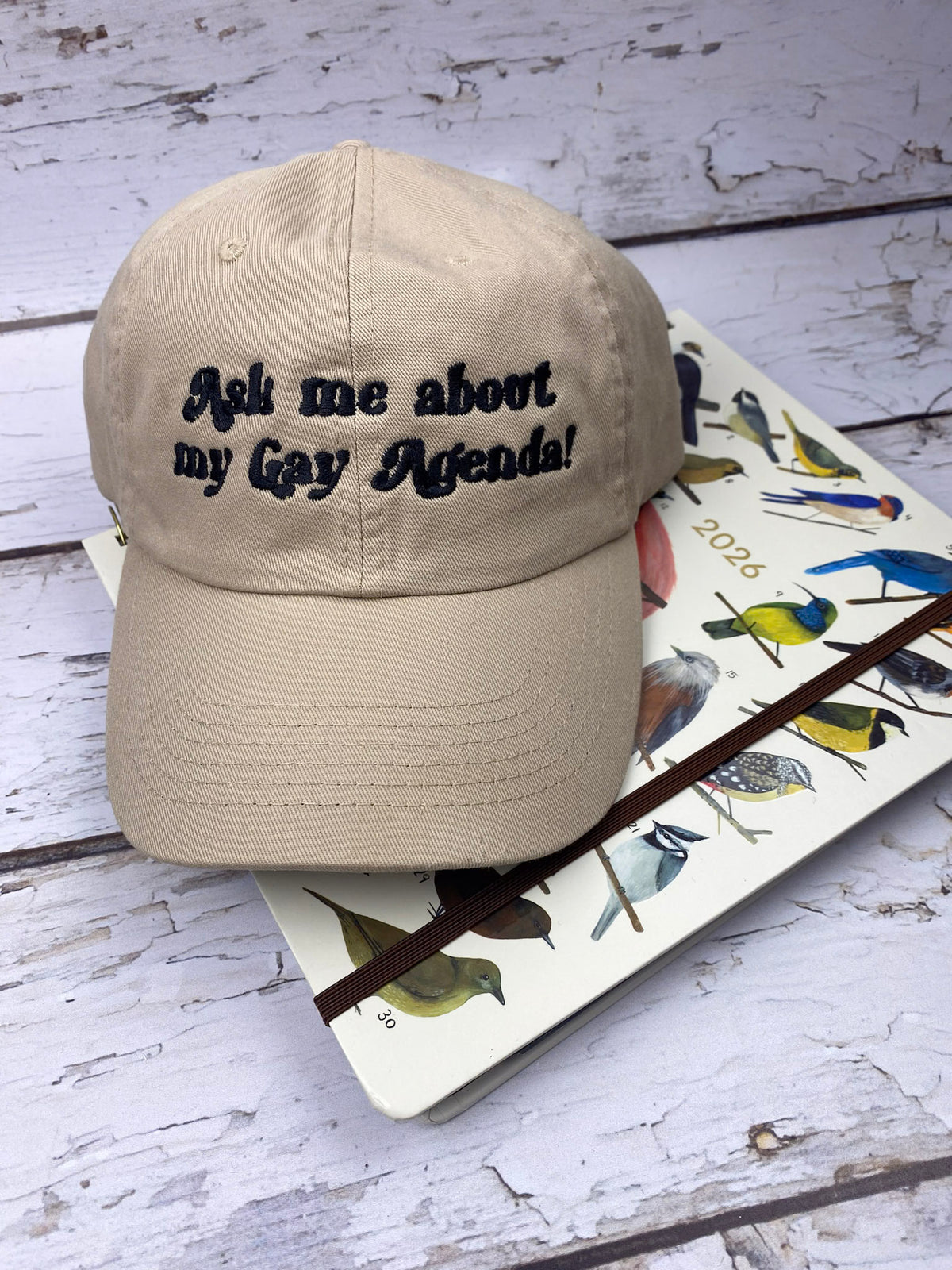 Ask me about my Gay Agenda! Embroidered Dad Hat | Custom Cotton Baseball Cap | Adjustable Classic Hat