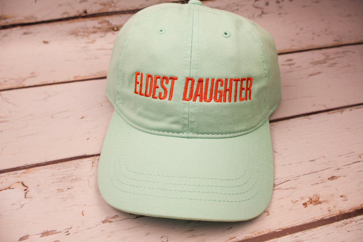 Eldest Daughter Embroidered Dad Hat | Custom Cotton Baseball Cap | Adjustable Classic Hat