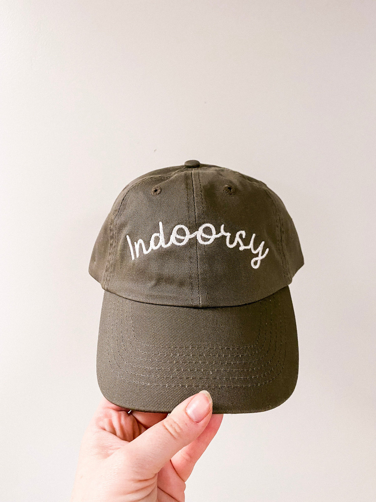 Indoorsy Embroidered Dad Hat | Custom Cotton Baseball Cap | Adjustable Classic Hat