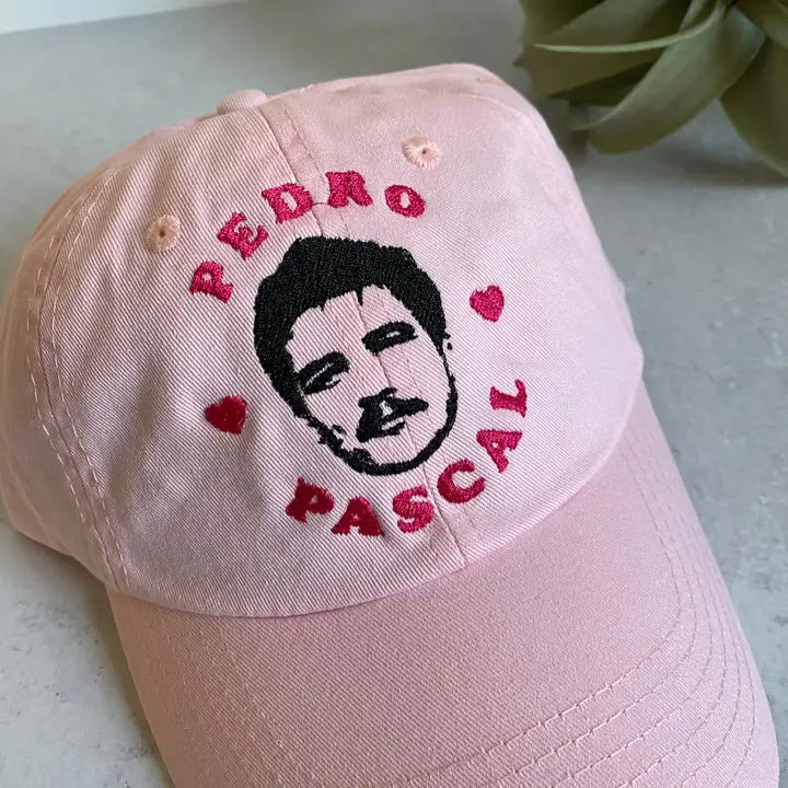 Pedro Pascal Embroidered Dad Hat | Custom Cotton Baseball Cap | Adjustable Classic Hat