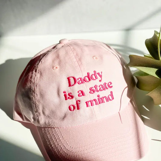 Daddy is a State of Mind Embroidered Dad Hat | Custom Cotton Baseball Cap | Adjustable Classic Hat