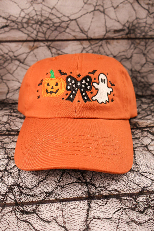 Spooky Friends Embroidered Dad Hat | Custom Cotton Baseball Cap | Adjustable Classic Hat